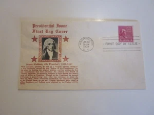 US COVER 1939 MADISON FDC SCOTTS #843 COIL STAMP CROSBY COPPER CACHET - Picture 1 of 3