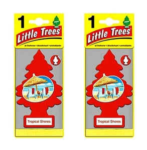 2x Deodorante da appendere per auto Little Trees profumo fuori produzione coste tropicali - Foto 1 di 4