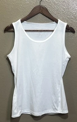 ORVIS TOP TALLA PEQUEÑA SIN MANGAS CUELLO REDONDO Blanco Atlético Exterior Foto 1 de 3