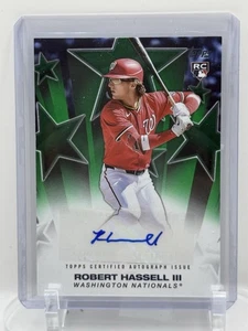 Robert Hassell III 2025 Topps Update RC Rookie Baseball Stars Green Auto /99 - Picture 1 of 2