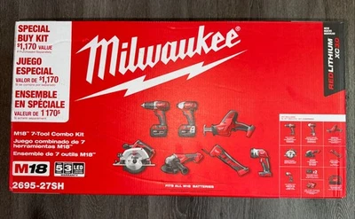 Milwaukee 2695-27SH M18 7-Tool Combo Kit - Image 1 of 4