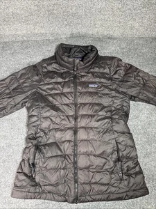 Patagonia Down Sweater Jacket Black Girls' Size XL 14 Puffer Quilted Pockets - Picture 1 of 6