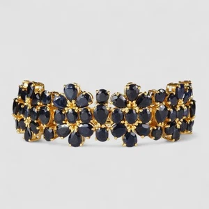 Spektakuläres königsblaues Saphir Armband 925 Sterling Silber Finish edler Schmuck - Bild 1 von 10