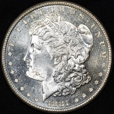 1881-S Morgan Silver Dollar Choice Uncirculated Proof Like BU+ PL - Image 1 of 4