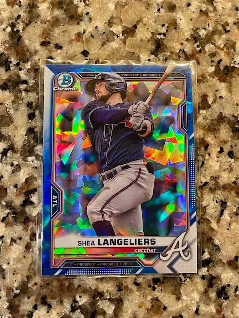 2021 Bowman Chrome Sapphire Edition Prospects Shea Langeliers Atlanta Braves - Image 1 of 1