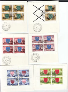 Booklet Panes x6 1p to 6p 1976 / 1978 GB Jersey Used ON PIECE (142451) - Picture 1 of 1