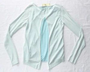 $65 NEW My Tribe Long Sleeve Blouse Top Women's MEDIUM M Ice Mint Modal Cotton - Picture 1 of 5