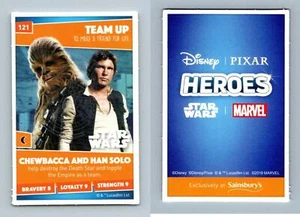 Chewbacca And Han Solo #121 Disney Heroes 2019 Sainsburys Phosphorescent Card - Picture 1 of 1