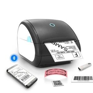 Wireless Bluetooth Thermal Shipping Label Printer 4x6 Label Printer For iPhone - Picture 1 of 8