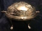 Antique John Batt Sheffield Silverplate Revolving Covered Tureen Warmer-1890 9”D