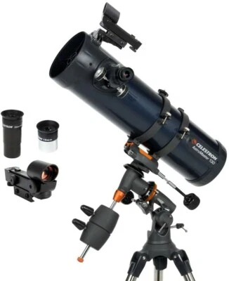 Celestron - AstroMaster 130EQ Newtonian Telescope - Fully-Coated Glass Optics - Image 1 of 4