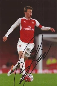 ARSENAL: KRYSTIAN BIELIK SIGNED 6x4 ACTION PHOTO + COA - Bild 1 von 1