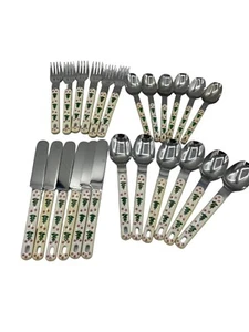 Oneida Holiday Colormates Northland Weihnachtsbaum Silberbesteck, 24-teiliges Set - Bild 1 von 6