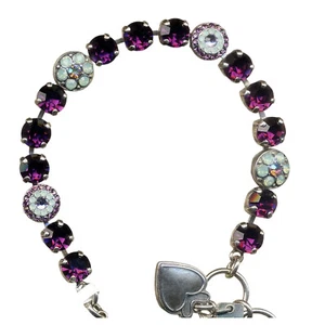 Mariana Bracelet Precious Amethyst, Pacific Opal, Clear, & AB Austrian Crysta... - Picture 1 of 3