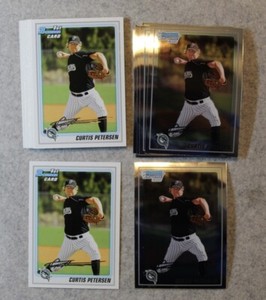 2010 CURTIS PETERSEN 1st Bowman Rookie Card RC Lot (23) - FLORIDA MARLINS