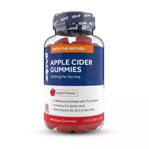 Zipvit Apple Cider Vinegar Gummies 1000mg with The Mother & Vitamins B6 and B12 - Picture 1 of 5