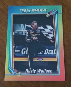 1995 Maxx Premier Plus Chromium Rusty Wallace #2 HOF - Picture 1 of 2