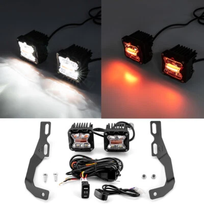 For 2010-2023 Lexus GX460 ,4 Modes 3'' Strobe Light Pods Hood Mounts DT Wire Kit - Image 1 of 4