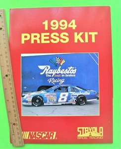 Jeff Burton NASCAR 1994 kit de prensa de carreras Raybestos fotos datos Thunderbird XLnt+ - Imagen 1 de 9