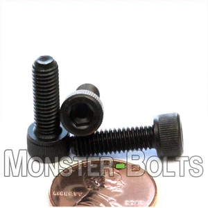 (10) Tornillos de tapa de cabeza de zócalo #10-32 x 5/8", aleación de acero óxido negro, SAE fino - Imagen 1 de 2