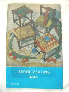 ACI Craft 035 STOOL SEATING cane rush seagrass woven 1975 16pg booklet - Picture 1 of 2