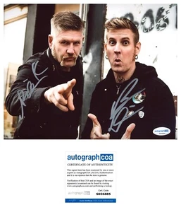 Brann Dailor & Bill Kelliher ‘Mastodon’ Band Signed 8x10 Photo ACOA PROOF - Picture 1 of 2
