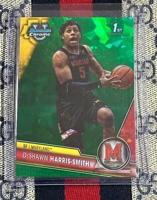 2024 Bowman Chrome Sapphire Deshawn Harris-Smith Green SP /99 - Maryland 🐢 - Image 1 of 2