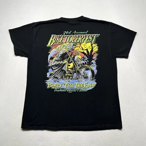 2023 Biketoberfest Daytona Beach Halloween Reaper Biker T-Shirt Sz XL - Picture 1 of 6