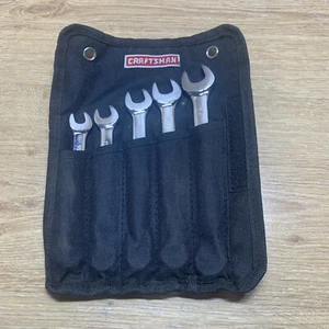 Craftsman 5-piece Polish Combination Wrench Set & Black Nylon Carrying Case - Picture 1 of 9