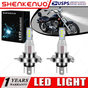 For Honda Shadow Spirit 1100 VT1100C 1997-2007 9003 H4 LED Headlights Bulb White - Picture 1 of 12