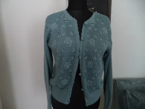 (54 )Vintage cardigan. Size : small...Colour : Duck egg blue - Picture 1 of 4