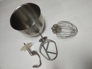 Kenwood Chef Food Mixer attachment Stainless Bowl Wire Whisk Dough Hook K Beater - Picture 1 of 14