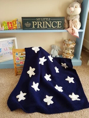 Knitting  Pattern Instructions To Make  A Stars baby Blanket - Image 1 of 4