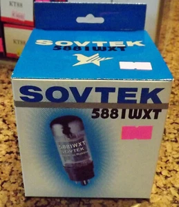 Sovtek 5881WXT/ SL6WGC Vacuum Tubes Matched set of Four - New In Box - Picture 1 of 3