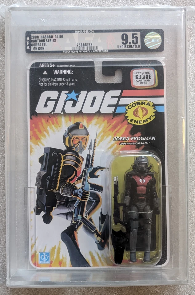 2008 Gi Joe MOC Cobra Frogman Eel Cartoon Series 25th 100 Hasbro