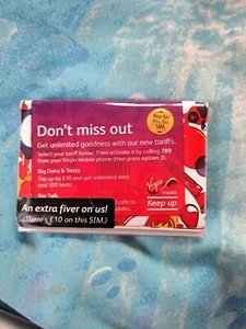 Brand New Virgin Media Sim Card pack unused approx 2009 - Picture 1 of 2