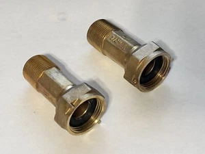 Jones Stephens Brass Water Meter Coupling 2pk - Picture 1 of 5