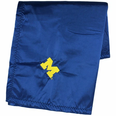 Michigan Wolverines Silky and Super Soft Plush Baby Blanket, 28" x 28" Cover