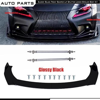 Front Bumper Lip Spoiler Splitter Bod Kit Strut Rod For Lexus LS460 LS500 - Изображение 1 из 4
