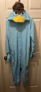 Perry the Platypus One Piece Costume Pajamas PJs Size M Bodysuit All In One - Picture 1 of 7