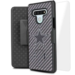 For LG Stylo 6 Holster Hybrid Phone Case Tempered Glass Armor Kickstand - Picture 1 of 16