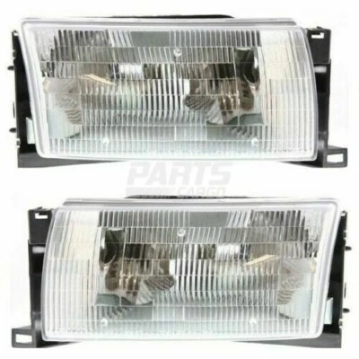 2 件套适合 1993 - 1995 年 Mercury Villager 卤素车头灯组件带灯泡 — 第 1/4 张图片