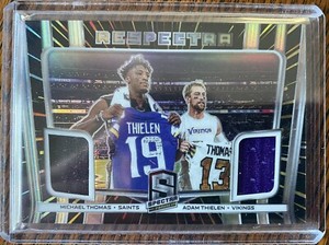 2020 Spectra Adam Thielen Michael Thomas Dual Patch #9 Respectra Materials /75