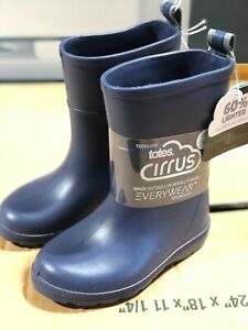 totes Cirrus Toddler's Waterproof Rain Boots Navy Blue Size 7T-8T Brand New