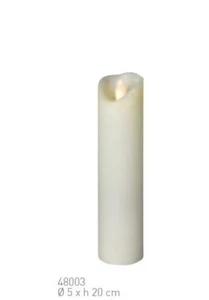 48003 Sompex Shine LED Vela Multi LED Tecnología Cera Real Ø 5 cm Marfil H 20 cm - Imagen 1 de 1