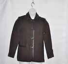 Linea By Louis Dellolio Jacket W Faux Leather Insert Size S Chestnut Brown