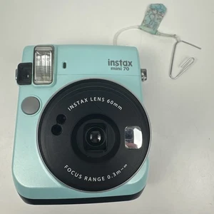 INSTAX  Mini 70 Instant Photo Print Camera Mint Green Tested Batteries READ - Picture 1 of 12