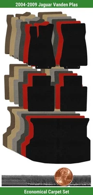 Juego de alfombrillas Velourtex personalizadas para Jaguar Vanden Plas 2004-2009 (5 piezas) #TEB Foto 1 de 4