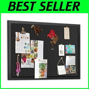 Large Bulletin Board, 23 "x18 Black Cork Boards fo - Picture 1 of 11