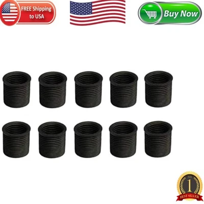 Вставки из легированной стали M6x1,0x9,4 мм — 10 шт., ремонт резьбы, отделка черным фосфатом - Изображение 1 из 2